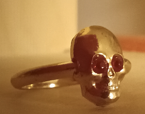 Totenkopfring - Modeschmuck